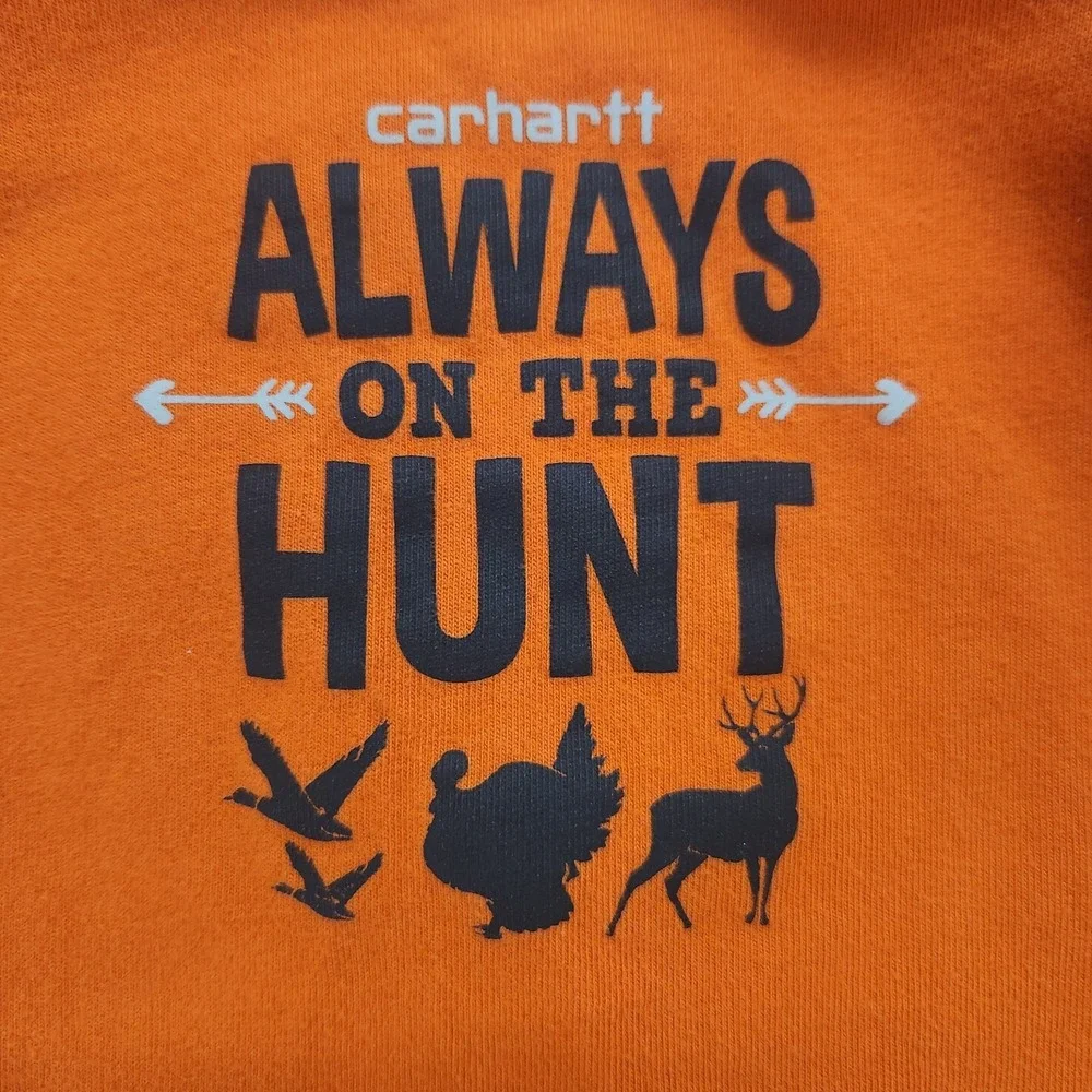 Carhartt One Piece Baby Size 3 Month "Always On The Hunt" Short Sleeves - Picture 4 of 11